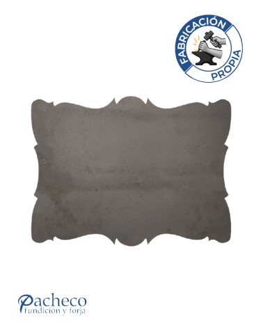 Placa de hierro contorno barroco para decoración exterior y señalización personalizada