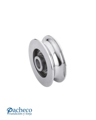 Polea canal "U" 20 mm para puerta corredera