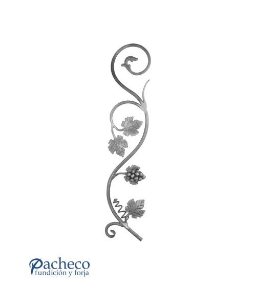 Balaustrada de Forja Alargada Adornos de Forja Redondo 14 mm