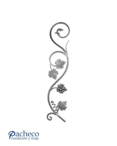 Balaustrada de Forja Alargada Adornos de Forja Redondo 14 mm