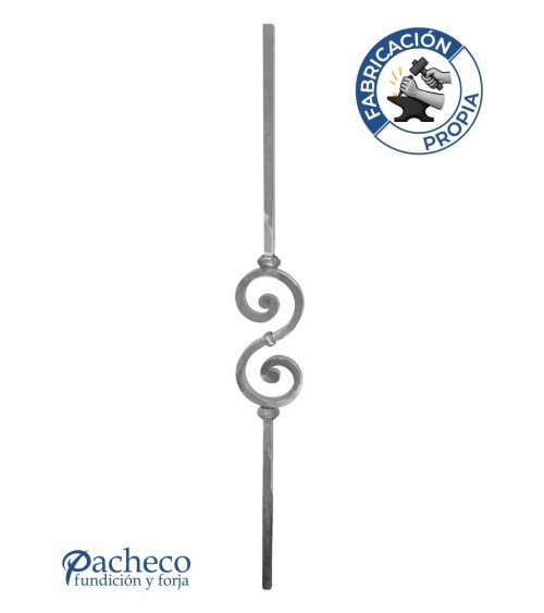 Balaustre Forjado Ese  Macollas Cuadrado 14-16 mm