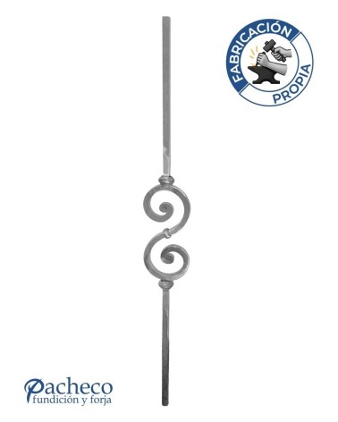 Balaustre Forjado Macollas Cuadrado 14-16 mm