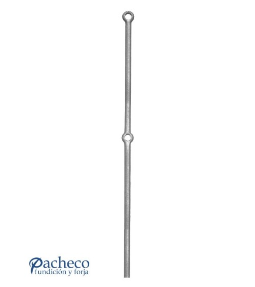 Balaustre Forjado Anillo Central y Extremo Redondo 25 mm