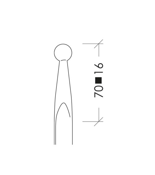 Balaustre Lanza de Forja Bola Cuadrado 16 mm