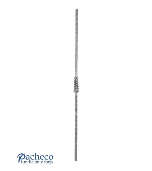 Balaustre Forjado Espiga Central Cuadrado 12 mm