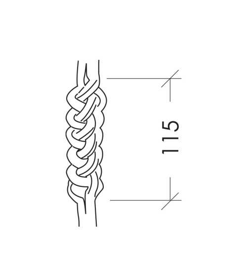 Balaustre Forjado Espiga Central Cuadrado 12 mm