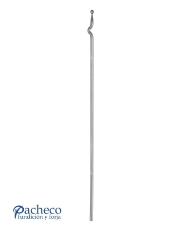 Balaustre Lanza de Forja Bola C en el extremo Redondo 16 mm