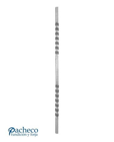 Balaustre Forjado Entorchado 1000 mm alto Cuadrado 12-14-16-20 mm