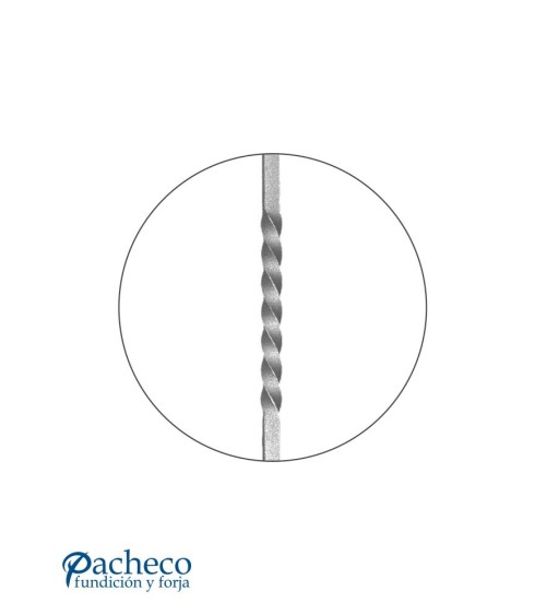 Balaustre Forjado Entorchado 1250 mm alto Cuadrado 14-16-20 mm