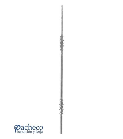 Balaustre Forjado Doble Macolla Central Redondo 14 mm