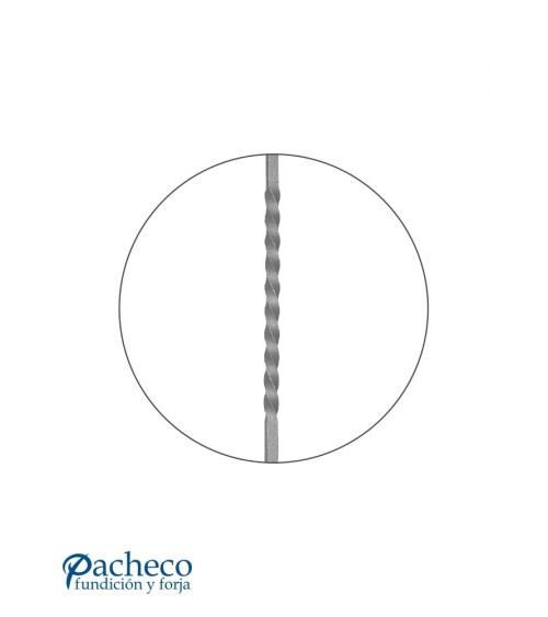 Balaustre Forjado Entorchado 1000 mm alto Cuadrado 12-14-16-20 mm