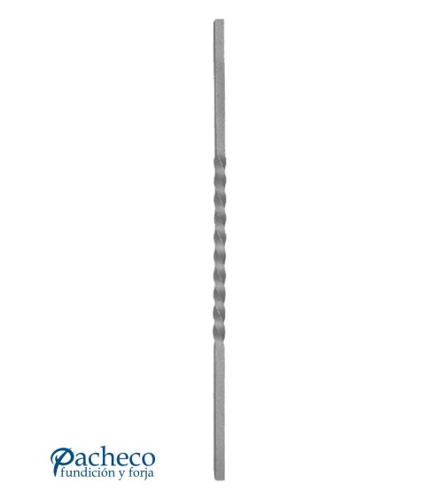 Balaustre Forjado Entorchado 1500 mm alto Cuadrado 14-16-20 mm