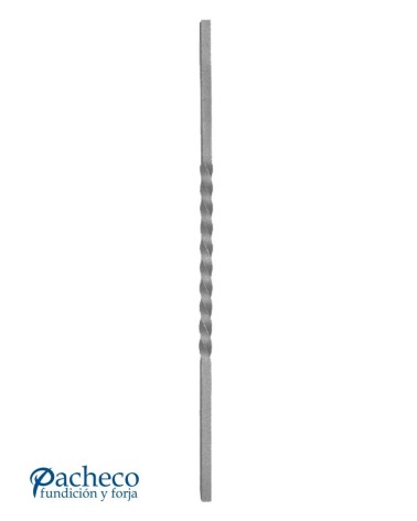 Balaustre Forjado Entorchado 1500 mm alto Cuadrado 14-16-20 mm