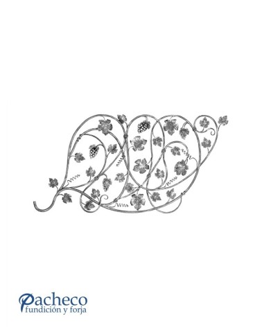 Balaustrada de Forja Adornos de Hojas, Racimos y Espirales Redondo 12 mm