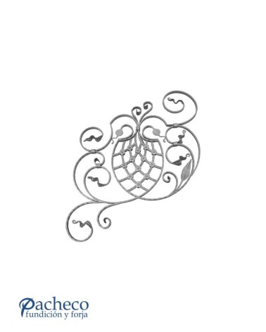 Balaustrada de Forja Adorno Central y Relieve Ambas Caras Para Escalera Pletina 20x8 mm