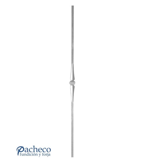 Balaustre Forjado Lágrima Macolla Central Cuadrado 14 mm