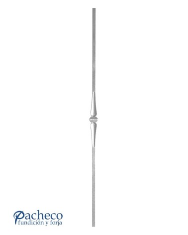 Balaustre Forjado Lágrima Macolla Central Cuadrado 14 mm