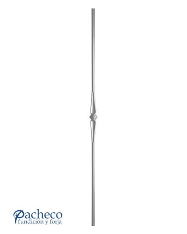 Balaustre Forjado Lágrima Macolla Central Redondo 14 mm