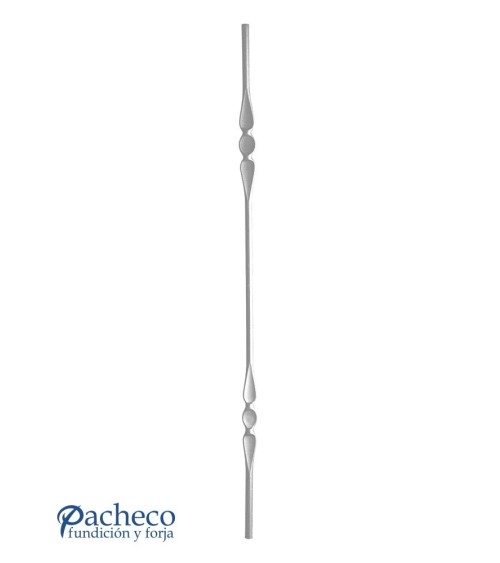 Balaustre Forjado Doble Lágrima Redondo 14 mm