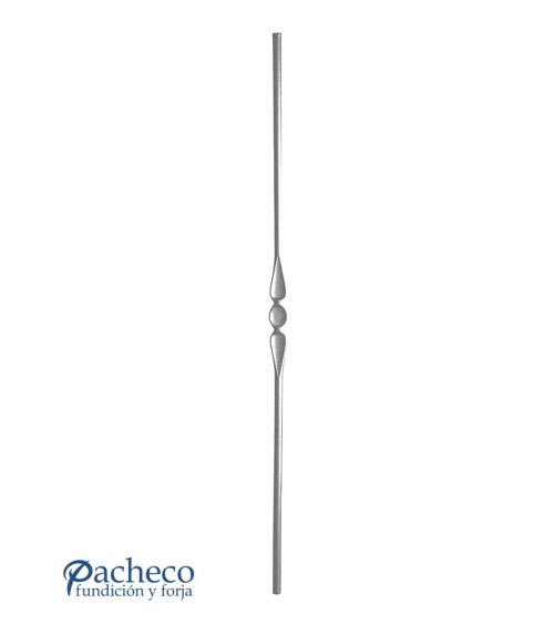 Balaustre Forjado Lágrima Redondo 14 mm