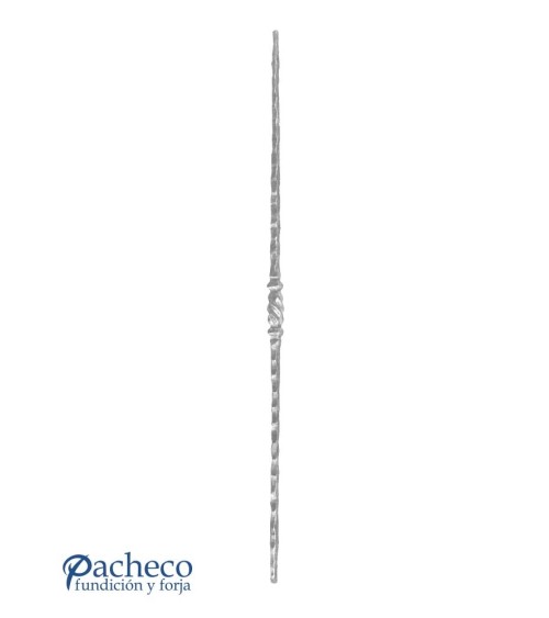 Balaustre Forjado Martillado Rizo Central Cuadrado 14 mm