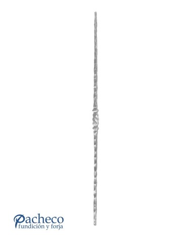 Balaustre Forjado Martillado Rizo Central Cuadrado 14 mm