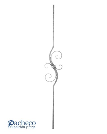 Balaustre Forjado Curvilíneo con Ces Cuadrado 12 mm