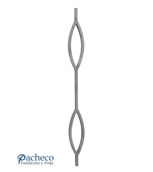 Balaustre Forjado Ojo Doble Cuadrado 14-16 mm