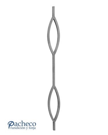 Balaustre Forjado Ojo Doble Cuadrado 14-16 mm