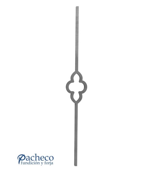 Balaustre Forjado Trébol Cuatro Hojas Cuadrado 14-16 mm