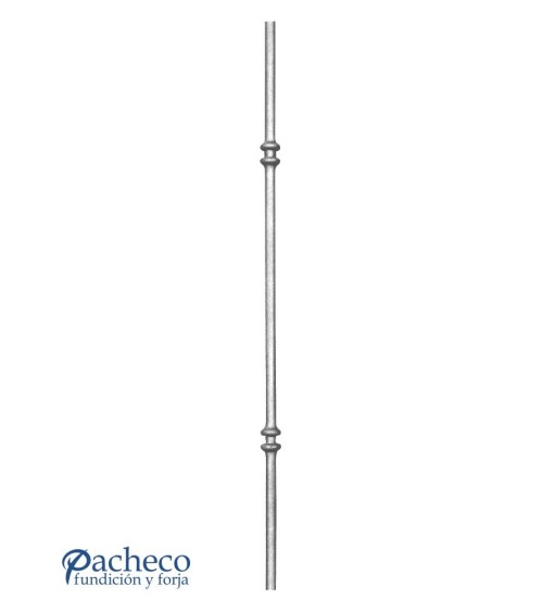 Balaustre Forjado Adorno Doble Anillo Doble Redondo 16 mm