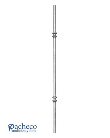 Balaustre Forjado Adorno Doble Anillo Doble Redondo 16 mm