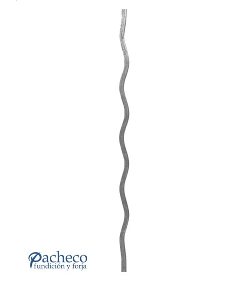 Balaustre Forjado Curvilíneo Cuadrado 14 mm