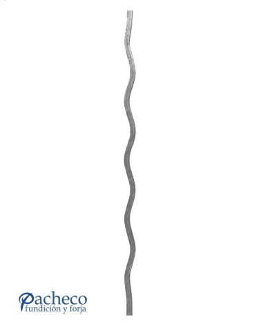 Balaustre Forjado Curvilíneo Cuadrado 14 mm