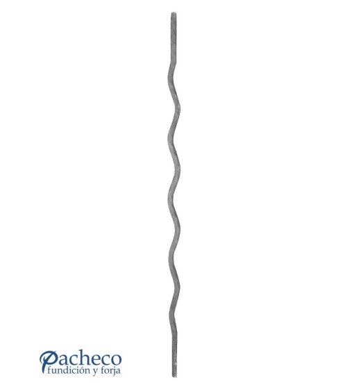 Balaustre Forjado Curvilíneo Martillado Cuadrado 14 mm