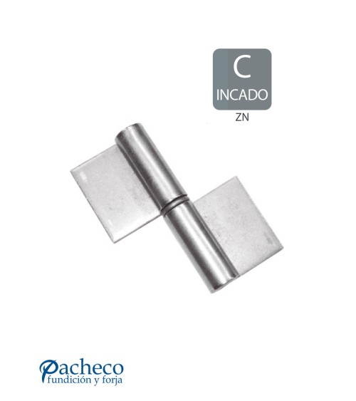 Pernio pala larga para puerta metálica