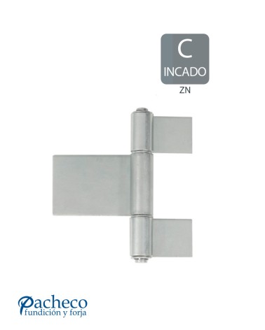 Pernio pala 3 cuerpos para puerta metálica