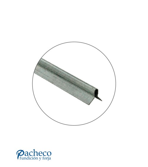 Carril o riel para puerta corredera empotrar mariposa"U" 20 mm sin agujero