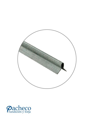 Carril o riel para puerta corredera empotrar mariposa"U" 20 mm sin agujero