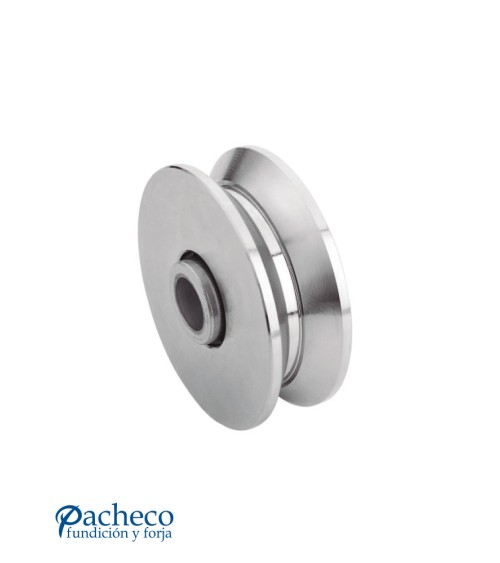 Polea canal "V" 20mm para puerta corredera