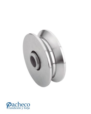 Polea canal "V" 20mm para puerta corredera