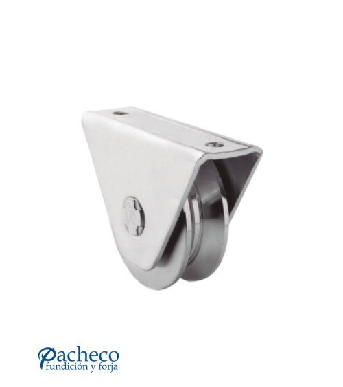 Polea canal "V" 20mm con caja para puerta corredera