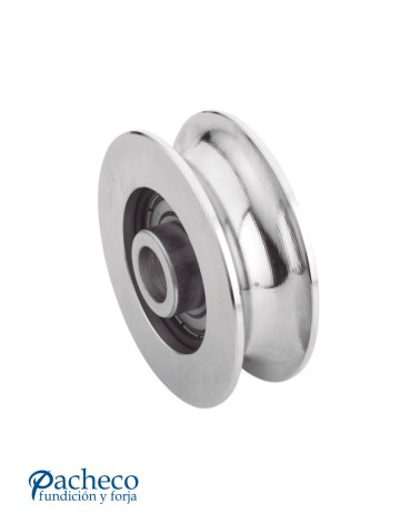 Polea canal "U" 16mm para puerta corredera