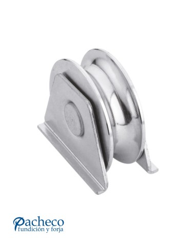 Polea canal "V" 16mm para puerta corredera