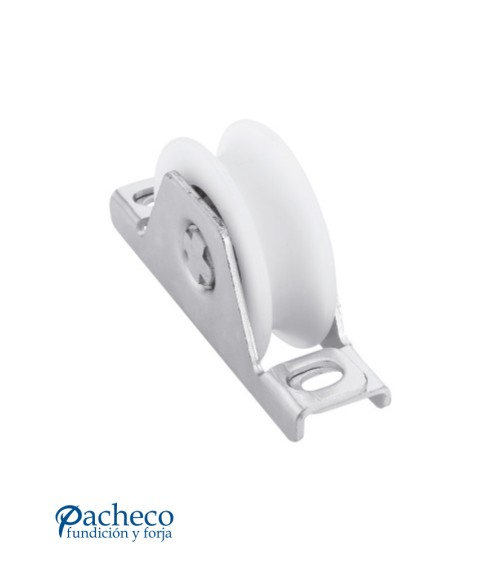Polea de nylon canal "U" 20mm encastrar para puerta corredera