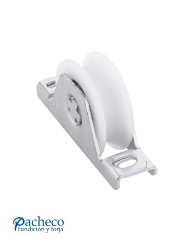 Polea de nylon canal "U" 20mm encastrar para puerta corredera