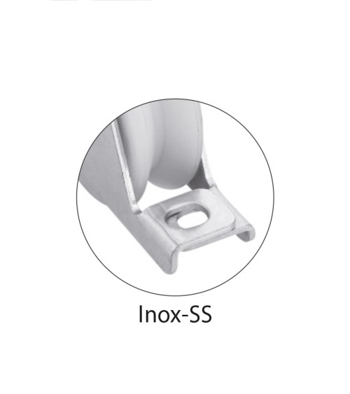 Polea de nylon canal "V" 20mm encastrar para puerta corredera