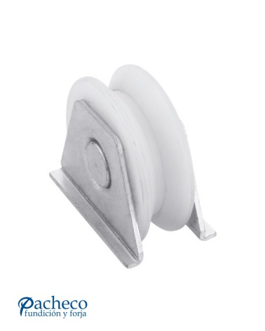 Polea de nylon canal "V" 20mm soporte para puerta corredera