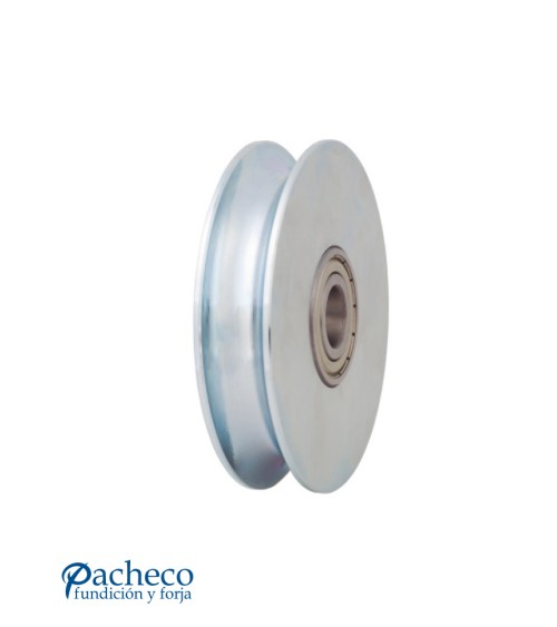 Polea canal 20mm doble rodamiento para puerta corredera pesada (máx. 1310 kg)