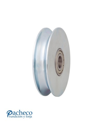 Polea canal 20mm doble rodamiento para puerta corredera pesada (máx. 1310 kg)